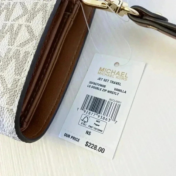 Michael Kors Double Zip Wallet With Wristlet vanilla - Picture 4 of 5